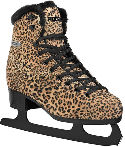 Roces – léopard – patins artistiques – patinage sur glace femme – marron – doublure polaire chaude stabilité classique – taille eu 41
