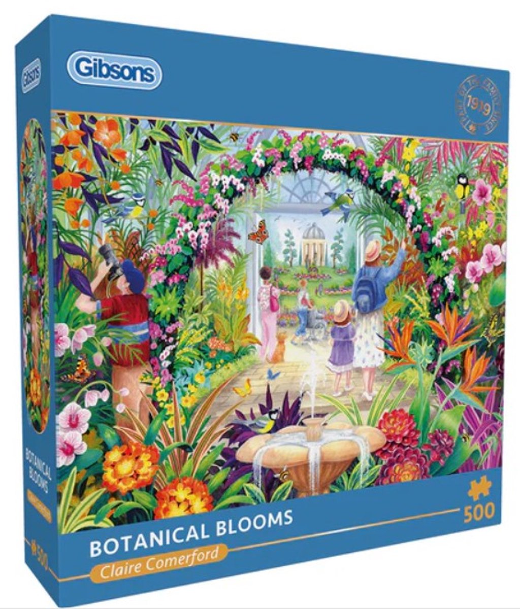 Gibsons - fleurs botaniques (par claire comerford) - 500 pièces 48×34cm (l×h) - puzzle pour adultes