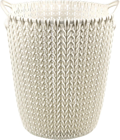 Corbeille à papier en tricot Curver - 7l - blanc vintage
