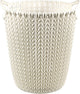 Corbeille à papier en tricot Curver - 7l - blanc vintage