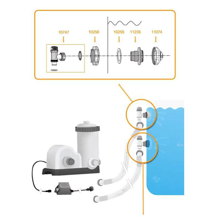 Caoutchouc d'étanchéité Intex pour connexion 38mm