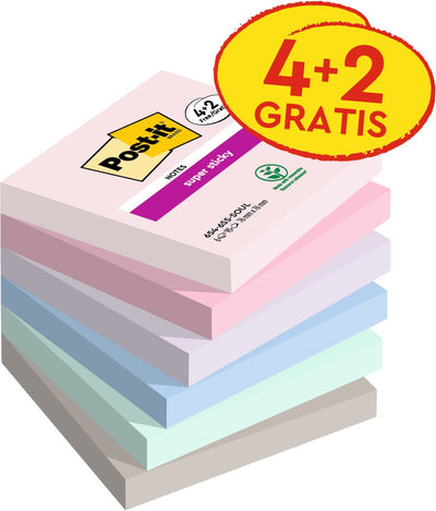 Ty notes super collantes post-it 654-sssoul-p4+2 gris
