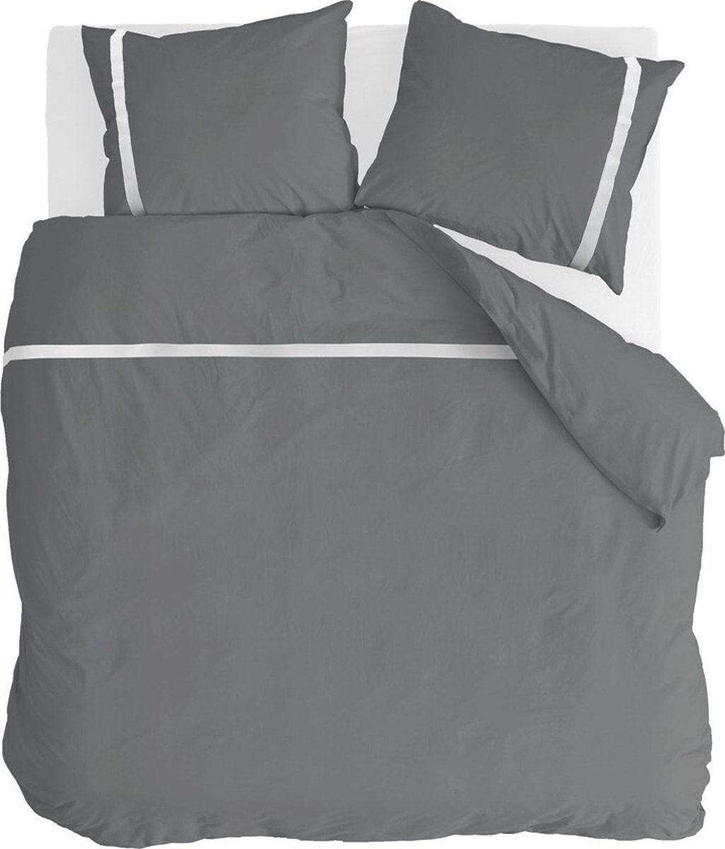 Housse de couette Walra chic intemporel - 240x220 - 100% coton (bci) - anthracite