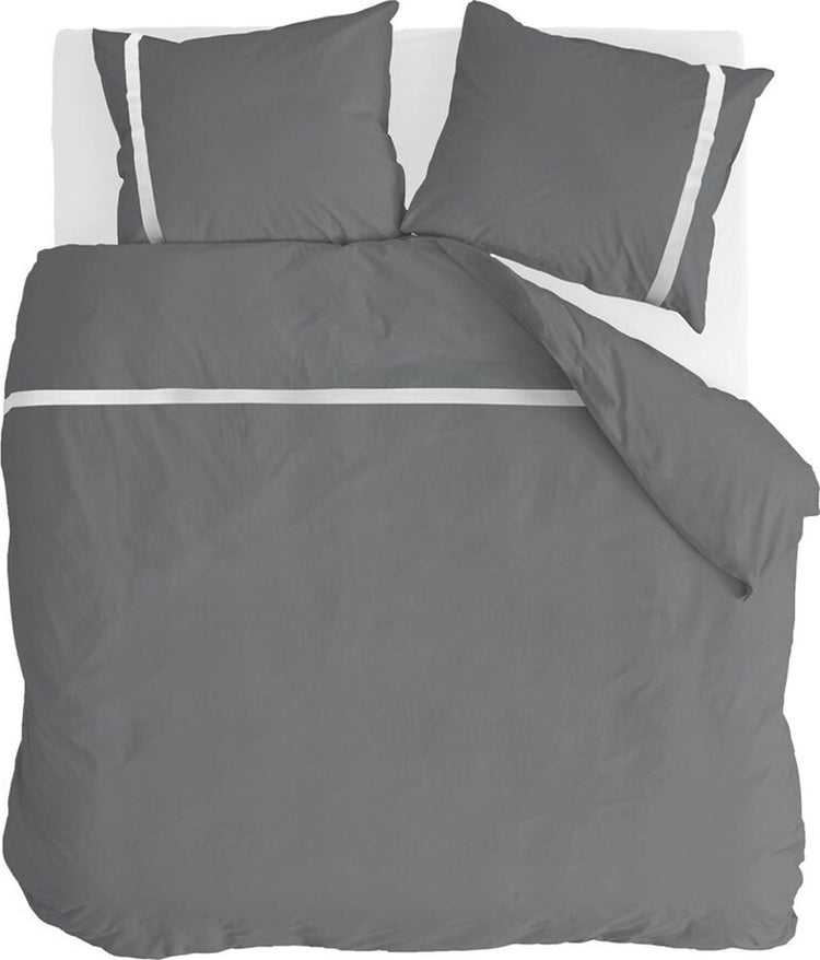 Housse de couette Walra chic intemporel - 240x220 - 100% coton (bci) - anthracite
