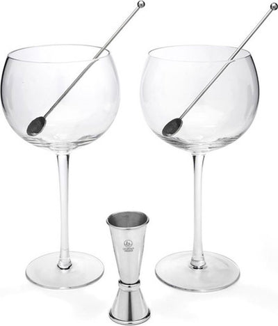 Léopold Vienne - verres à gin tonic + bar buddy + cuillères à cocktail - coffret cadeau fête des mères fête des pères g t