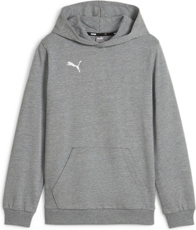 Puma teamgoal casuals hoody jr pull de sport pour garçons - gris moyen chiné-blanc