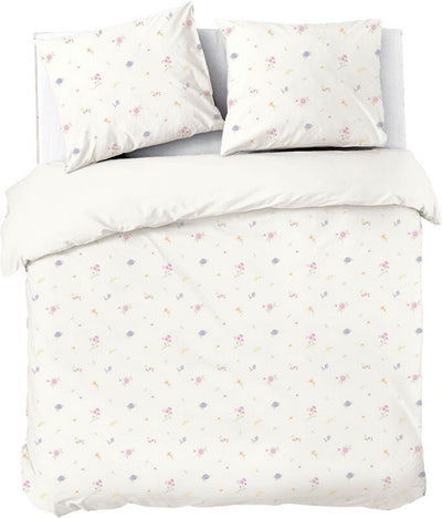 Dindi home housse de couette Forever Spring - 200x220 - 100% coton - blanc