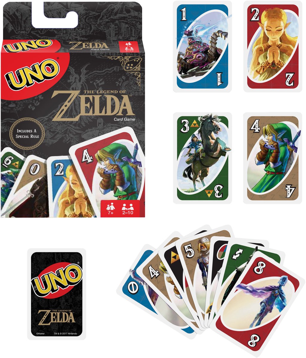 Mattel jeux la légende du jeu de cartes zelda uno