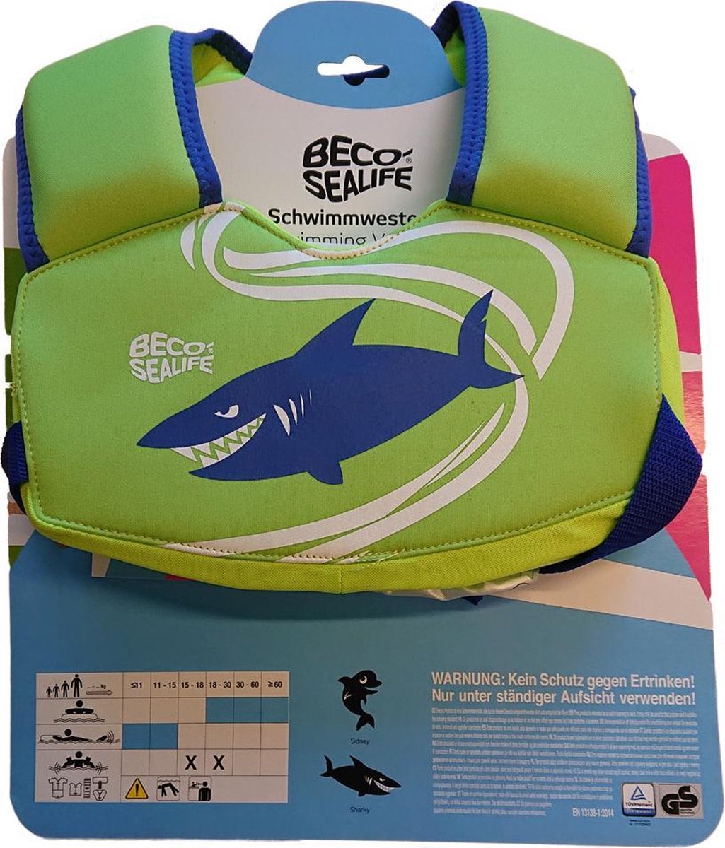 Gilet de sauvetage Beco-sealife® easy fit - vert - pour enfants 15-30 kg