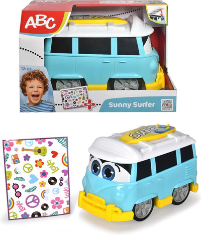 Bus Dickie Sunny Surfer Bus 25 cm avec des autocollants