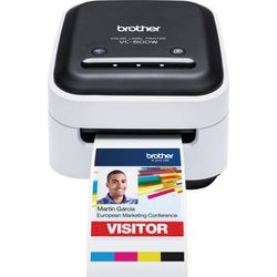 Imprimante d'étiquettes brother vc-500w noir, gris