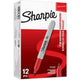 Marqueur permanent Sharpie pointe fine rouge 12 pièces