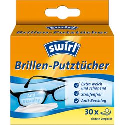 Lingettes nettoyantes pour lunettes tourbillon blanc 30 pièces
