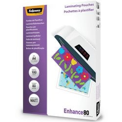 Pochettes de plastification Fellowes Enhance mat 80 microns a4 100 pièces
