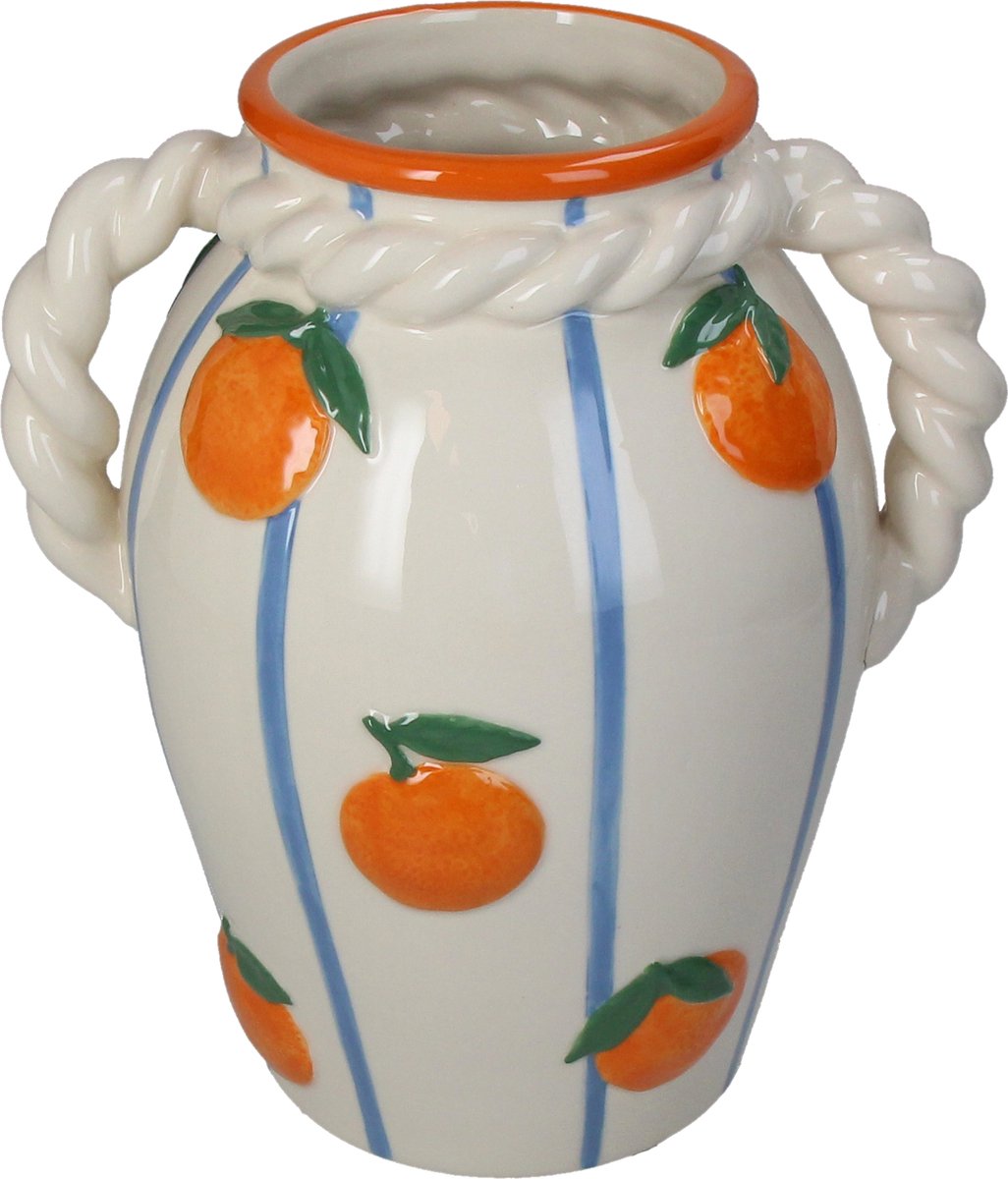 Vase collection Hd faïence mandarine 19,7x16x22,2cm