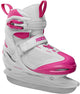 Roces – moody ice x girl – patins réglables – patins pour enfants – blanc rose – maintien supplémentaire de la cheville confort fit – taille 30-35