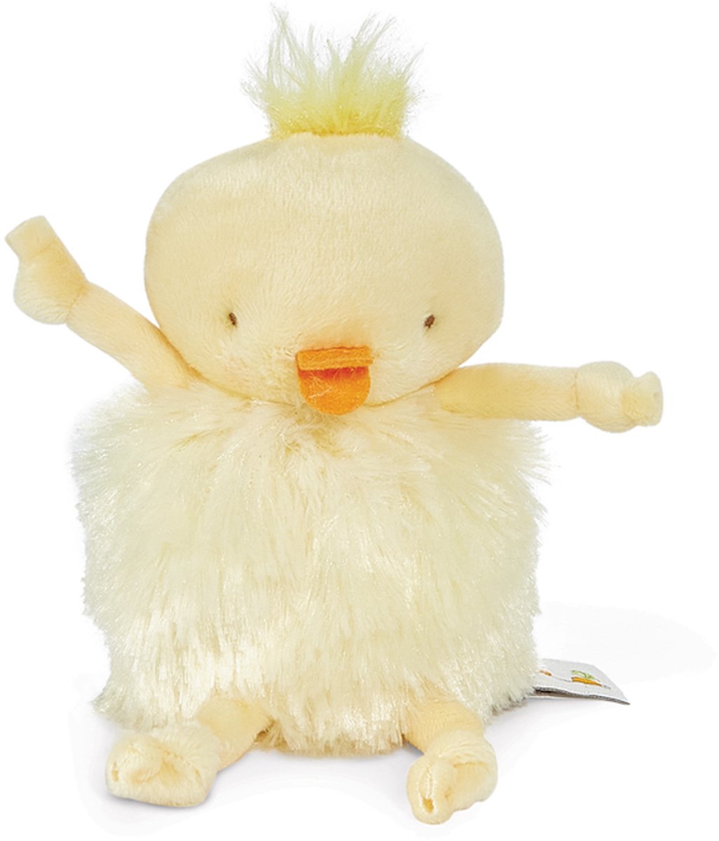Bunnies by the bay roly poly peep peluche - peluche - détails brodés - poussin - 13 cm - jaune