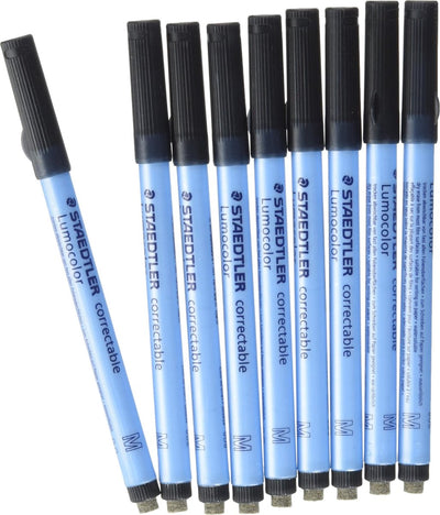 Staedtler lumocolor surligneur corrigible 10 pièce(s) pointe fine noir