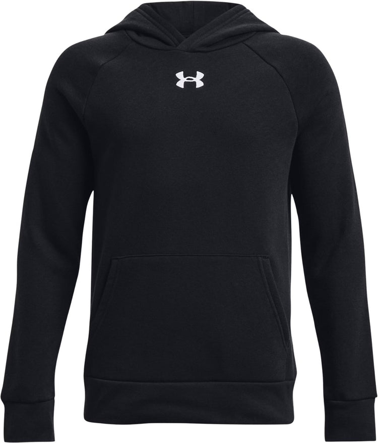 Under Armour UA Rival Fleece Hoodie-blk Maillot de sport pour garçons - noir - blanc