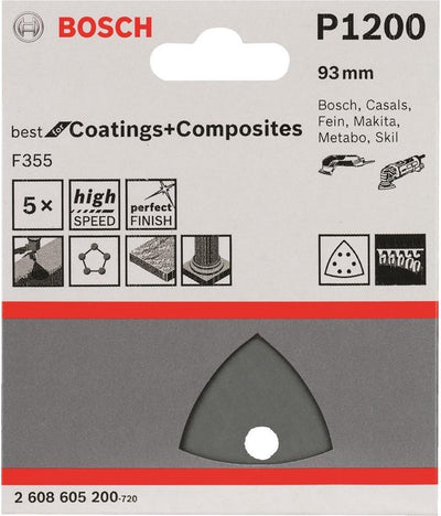Bosch 5 feuilles abrasives delta meilleurs revêtements 6.1200
