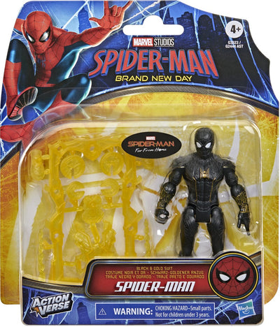 Hasbro Marvel Studios Spider-Man loin de chez soi Actionverse costume noir et or Spider-Man - figurine