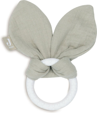 Jollein anneau de dentition oreilles de lapin en silicone - vert olive