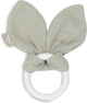 Jollein anneau de dentition oreilles de lapin en silicone - vert olive