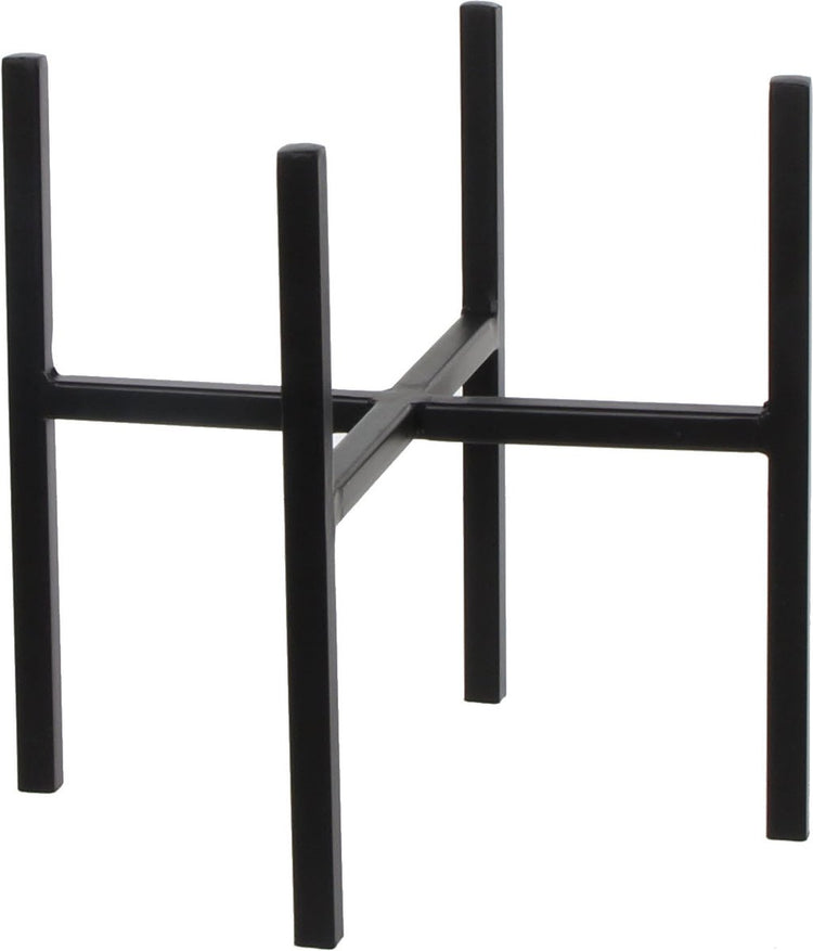 Support pour plantes décorations en mica - noir - h25 x l24 cm - métal - pot de fleurs surélévation de pot de fleurs