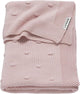 Meyco baby knots crib blanket - pink - 75x100cm - 1.0 tog