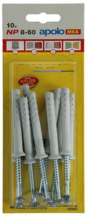 Celo 1015394 - 10 bouchons à clous en nylon np 502663 8x60mm | 5 pièces