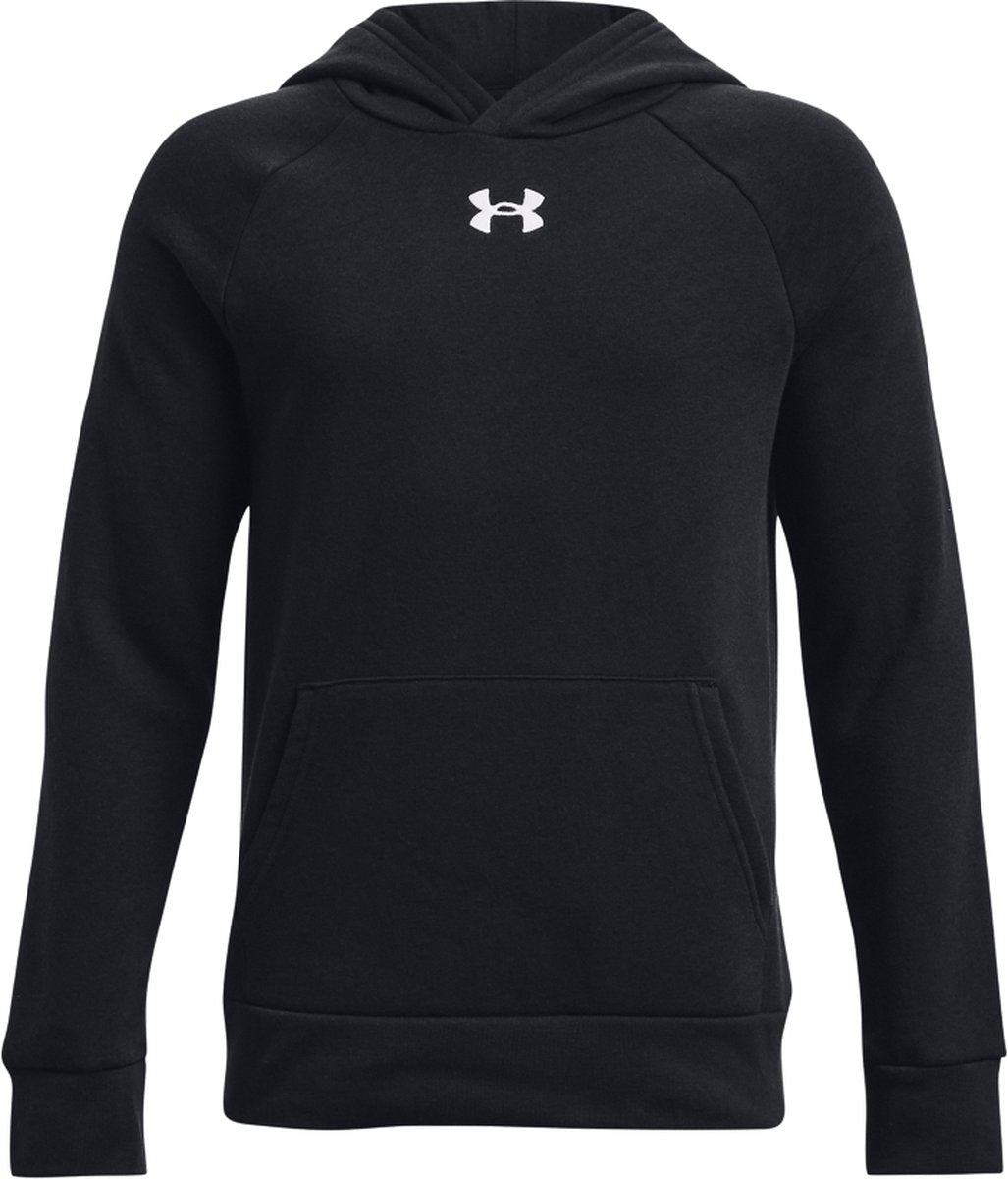 Under Armour UA Rival Fleece Hoodie-blk Maillot de sport pour garçons - noir - blanc