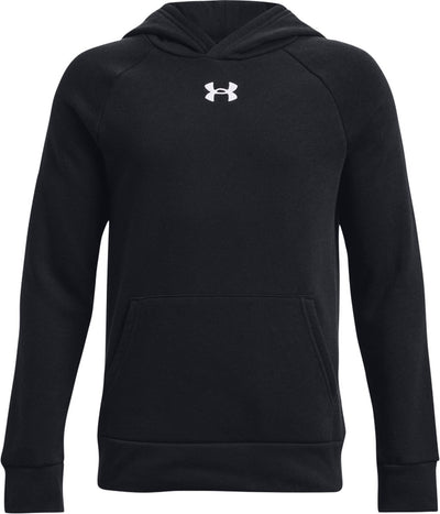 Under Armour UA Rival Fleece Hoodie-blk Maillot de sport pour garçons - noir - blanc