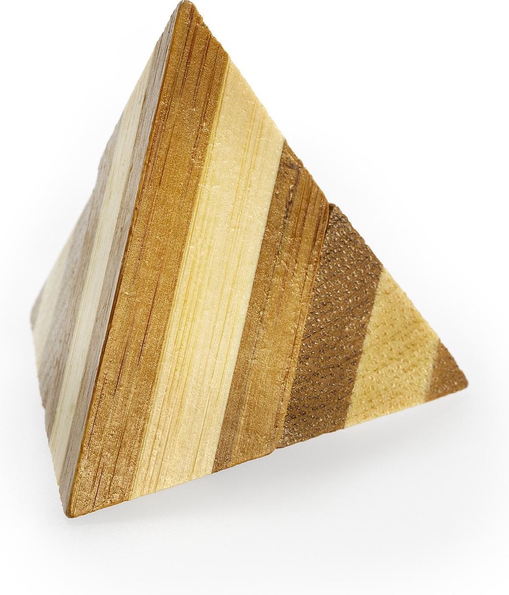 Eureka 3d Bamboo Brain Puzzle Pyramid *