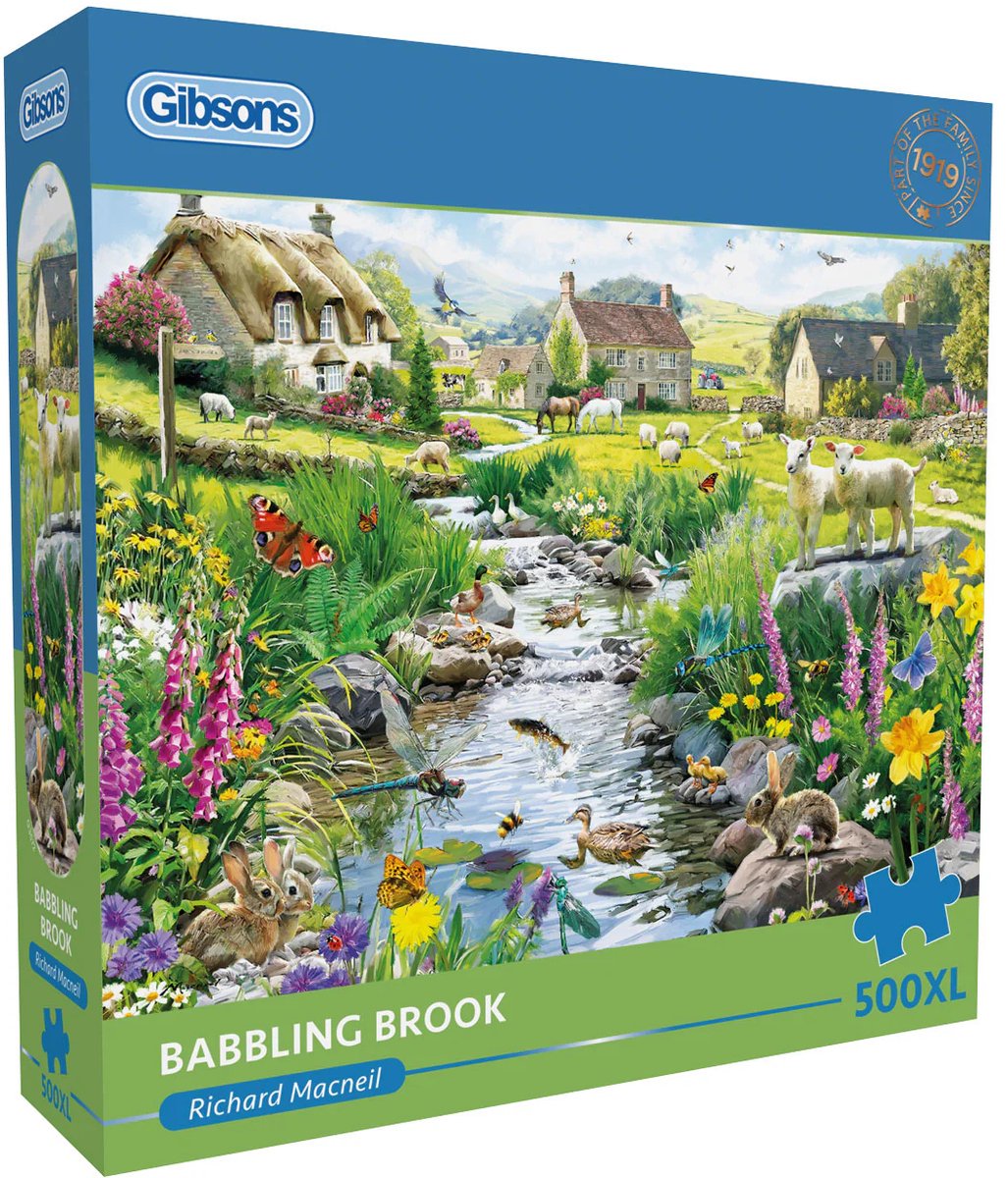 Puzzle Gibsons Babbling Brook 500xl pièces de puzzle en carton.