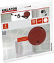 Kreator papier de verre plaque de plâtre rond pour velcro à col long ø 225mm k60 jeu de 5 pièces (krt232004)