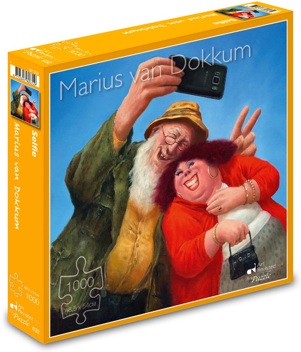 Marius van dokkum puzzle selfie -