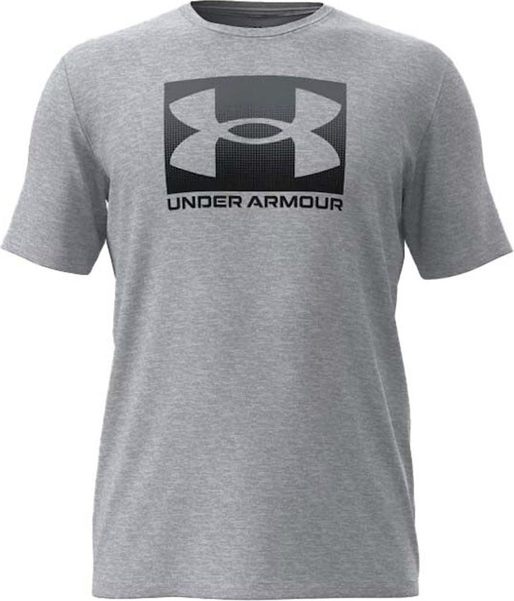Under Armour UA M Boxed Sports Updated SS-Gry Chemise de sport pour hommes - Mod Grey Light Heather - Noir