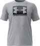 Under Armour UA M Boxed Sports Updated SS-Gry Chemise de sport pour hommes - Mod Grey Light Heather - Noir