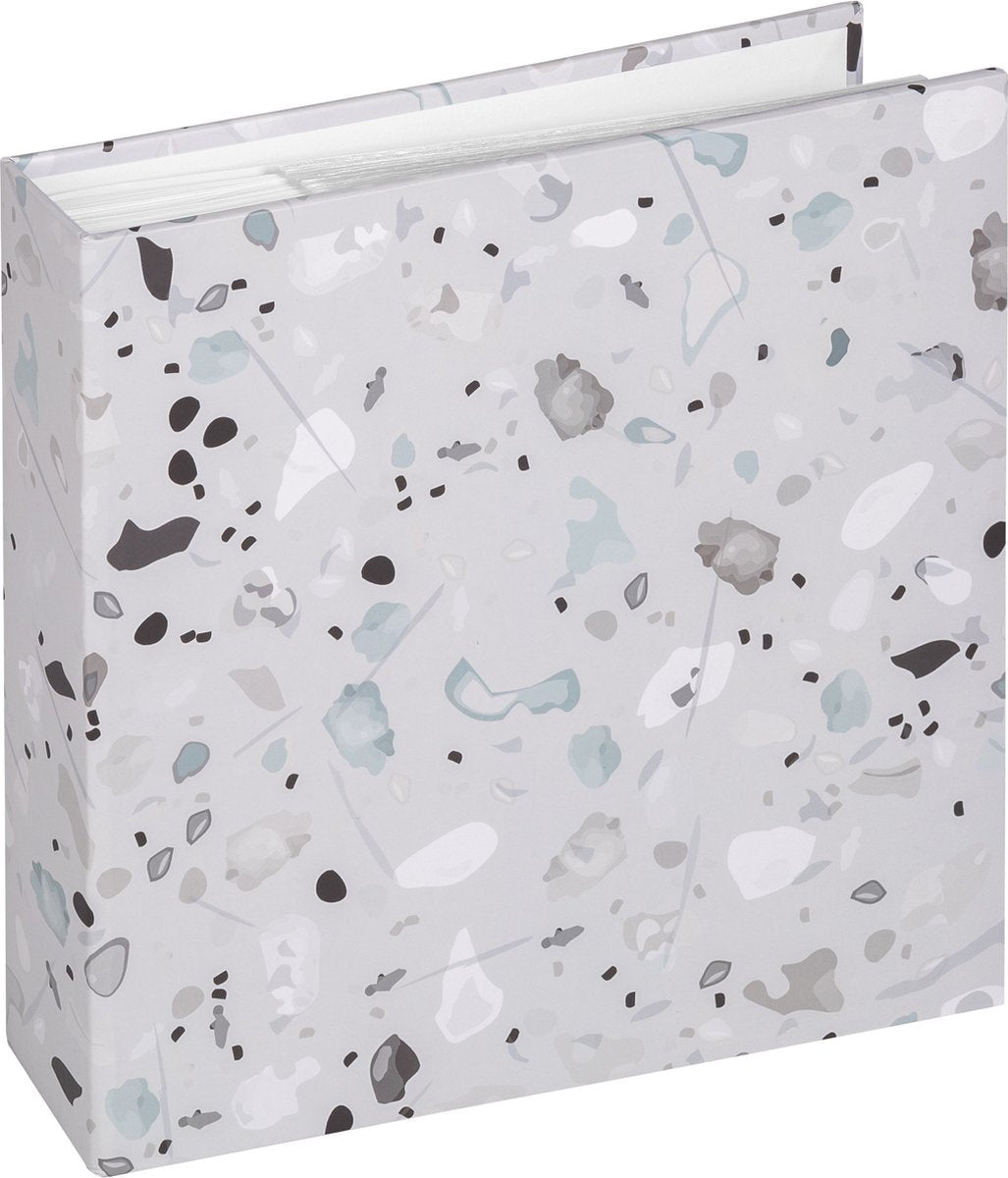 Walther me-298-3 terrazzo - album mémo - format 22 x 22 cm - 200 photos 10 x 15 cm - gris pierre
