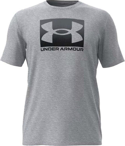 Under Armour UA M Boxed Sports Updated SS-Gry Chemise de sport pour hommes - Mod Grey Light Heather - Noir