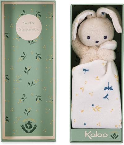 Kaloo - carre douceur - doudou - lapin - blanc