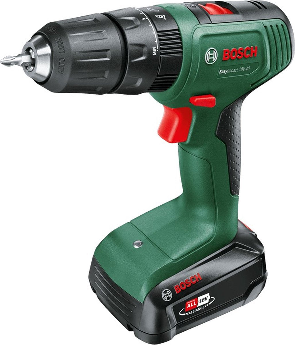 Perceuse-visseuse à percussion sans fil Bosch easyimpact 18v-40 - avec batterie 18 v et chargeur