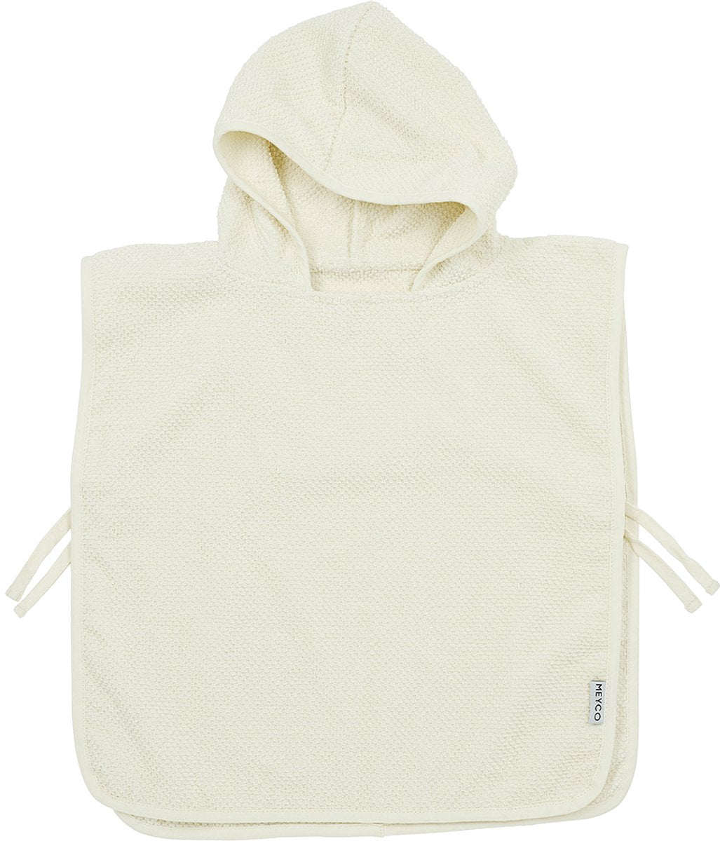 Poncho de bain pop-corn bébé Meyco - naturel - 1-3 ans
