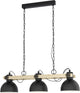 Lampe à suspension Eglo Lubenham - e27 - 90 cm - marron noir