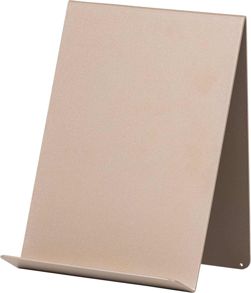 Porte-livre sur pied Woood Brook - métal - beige sable - 24x19x14 cm
