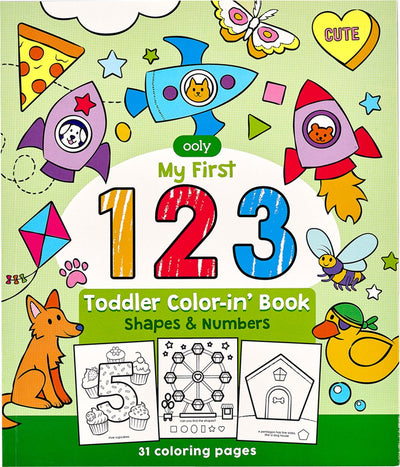 Ooly - livre de coloriage pour enfants d'âge préscolaire - 123 formes de chiffres