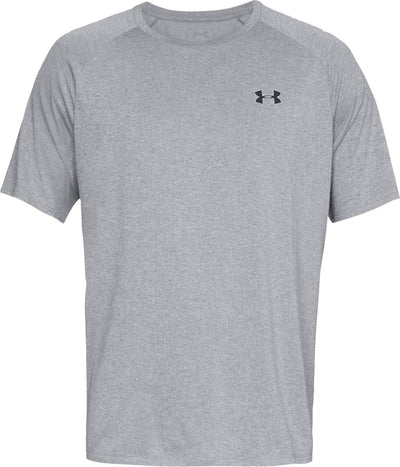 Chemise de sport Under Armour UA Tech 2.0 SS Tee-Gry pour hommes - Steel Light Heather - Noir