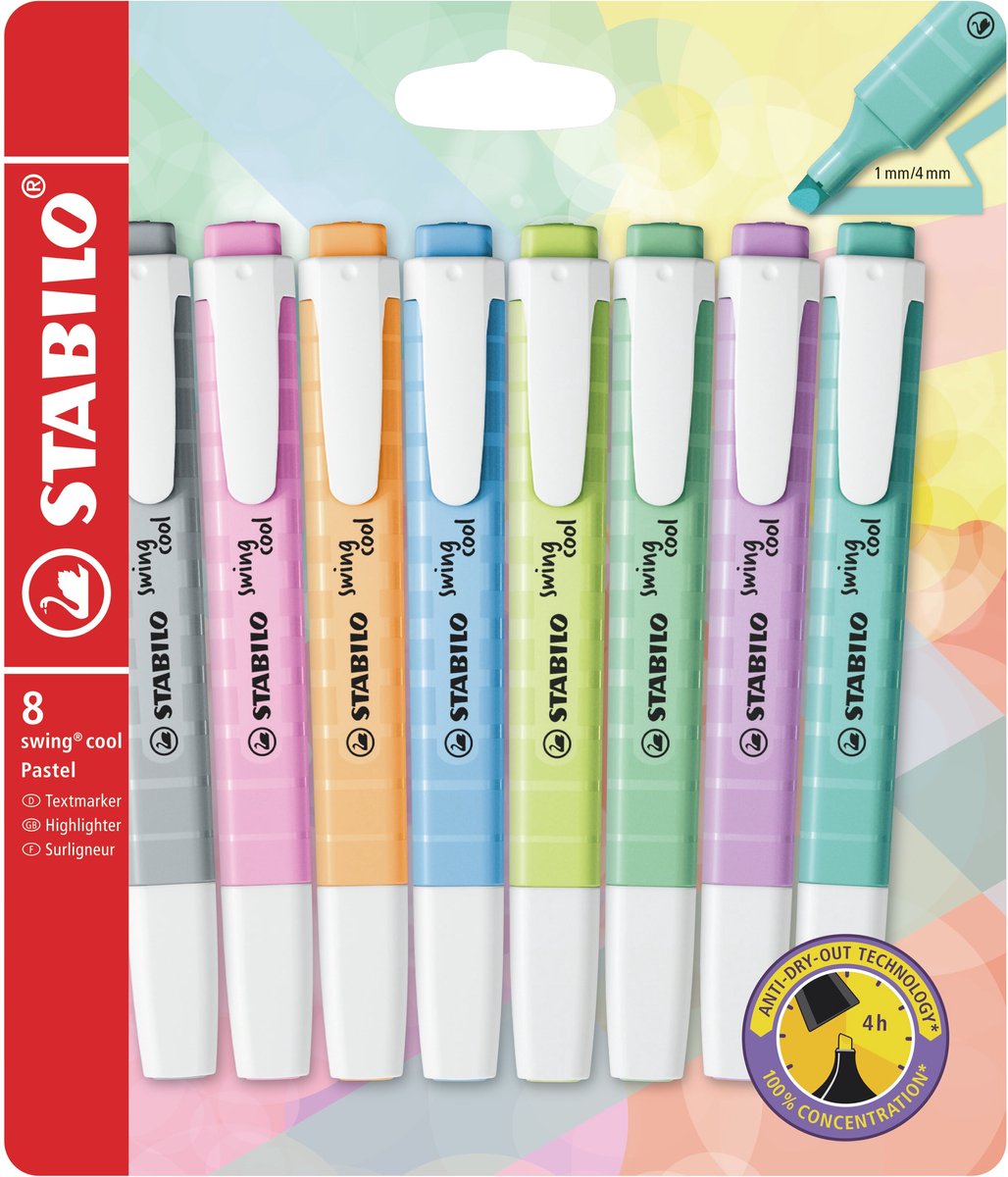 Stabilo Swing Cool Pastel Marqueurs, 8e.