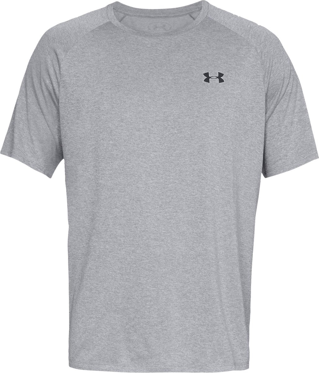 Chemise de sport Under Armour UA Tech 2.0 SS Tee-Gry pour hommes - Steel Light Heather - Noir