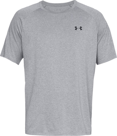 Chemise de sport Under Armour UA Tech 2.0 SS Tee-Gry pour hommes - Steel Light Heather - Noir